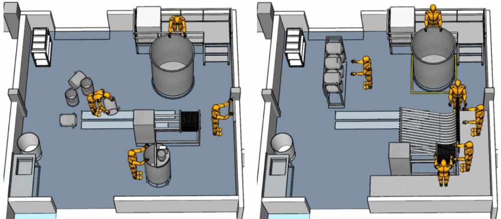 image de deux espace avant et après aménagement